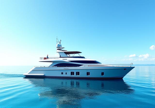 Vista exterior del yate Sirenuse anclado